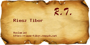 Riesz Tibor névjegykártya